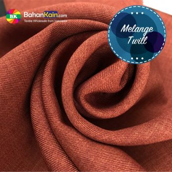 Kain Melange Twill Linen Look 1000% Polyester